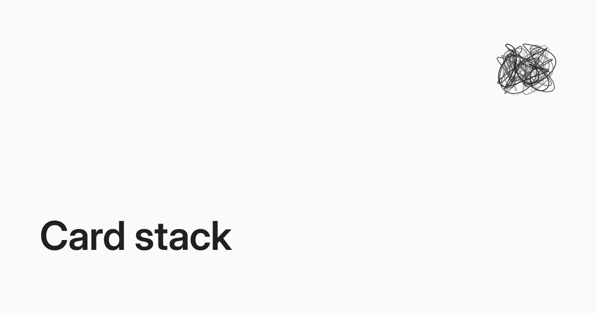 Card Stackibg Card Stack